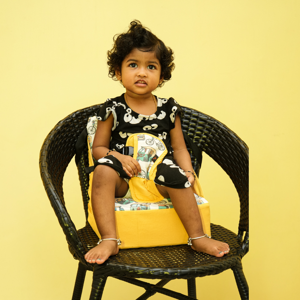 Portable safety booster chair - dark blue