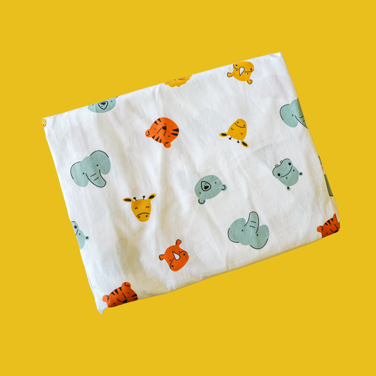 Safety Zip Thottil Poplin Cotton (Cute Animal Print)