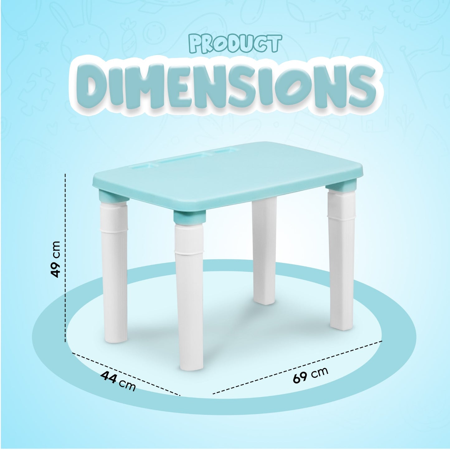Kids Table & Chair – Strong & Durable Plastic