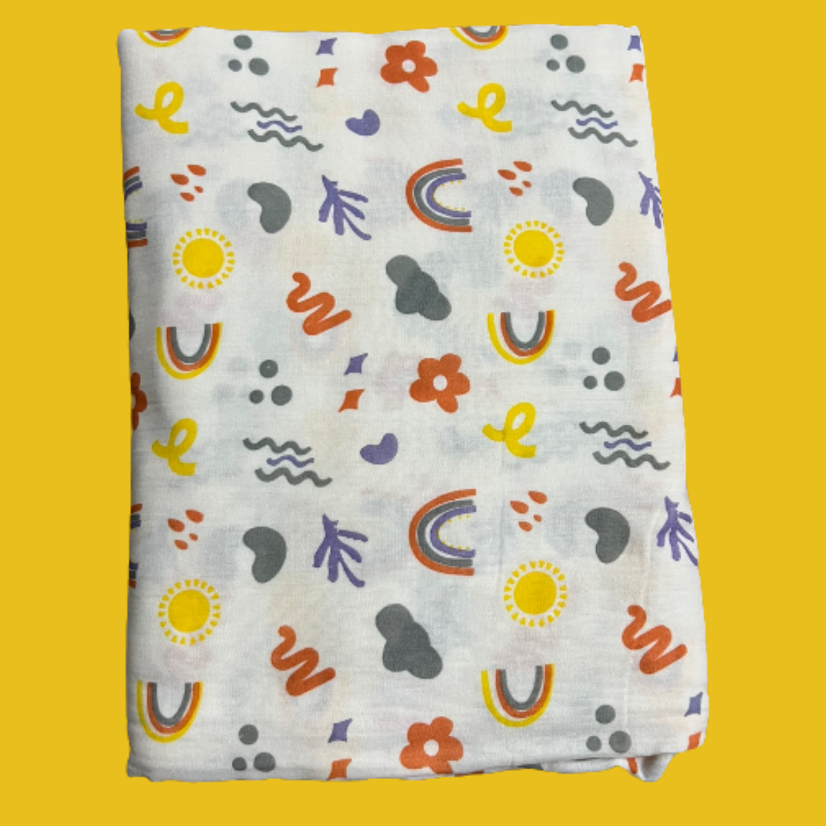printed muslin cloth - multicolour rainbow