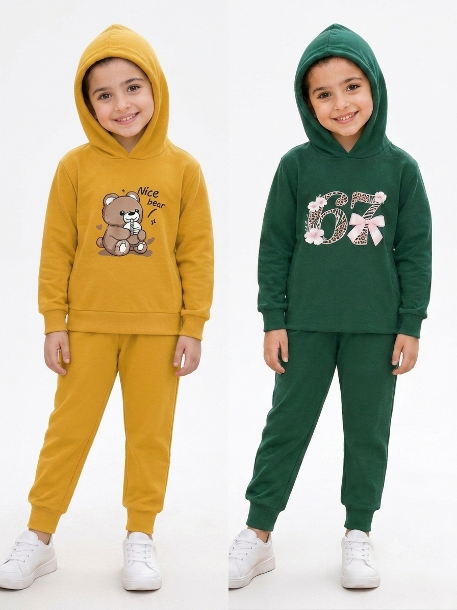 Unisex Hoodie Combo pack of 2 ( yellow and green)