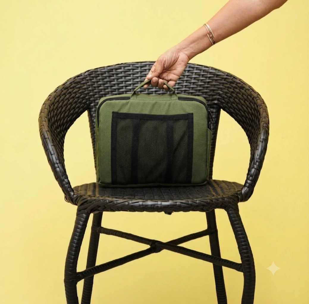 Portable booster chair - olive green