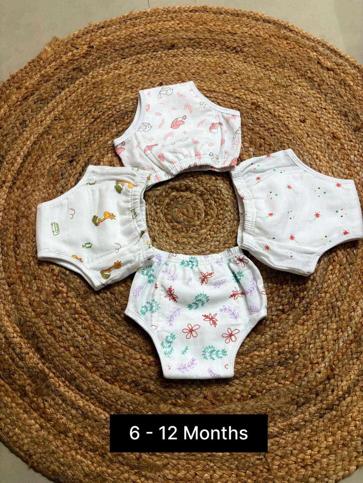 Muslin padded underwear pack of 2pcs