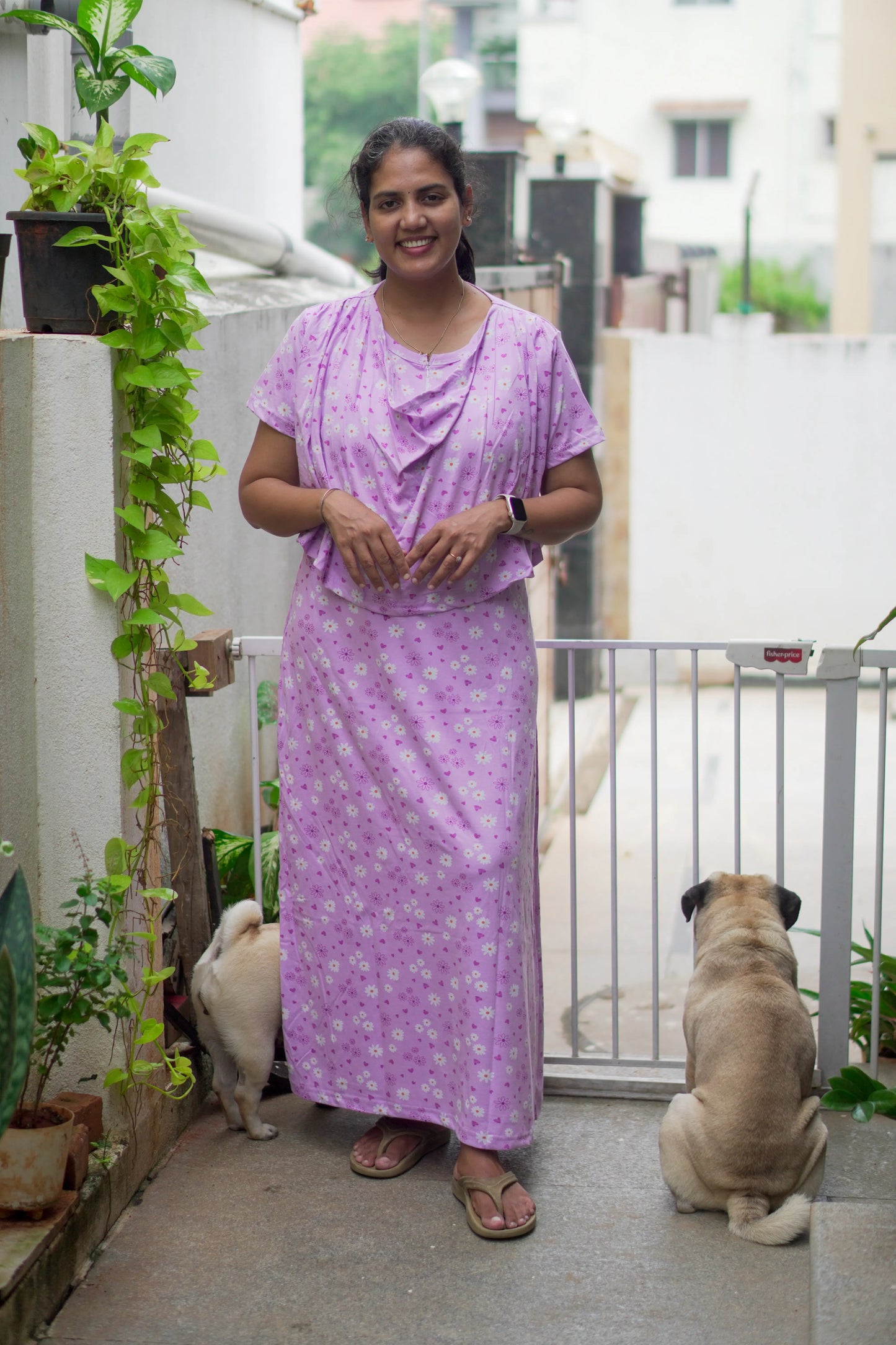 Daisy Daydream Dupatta Feeding Nighty