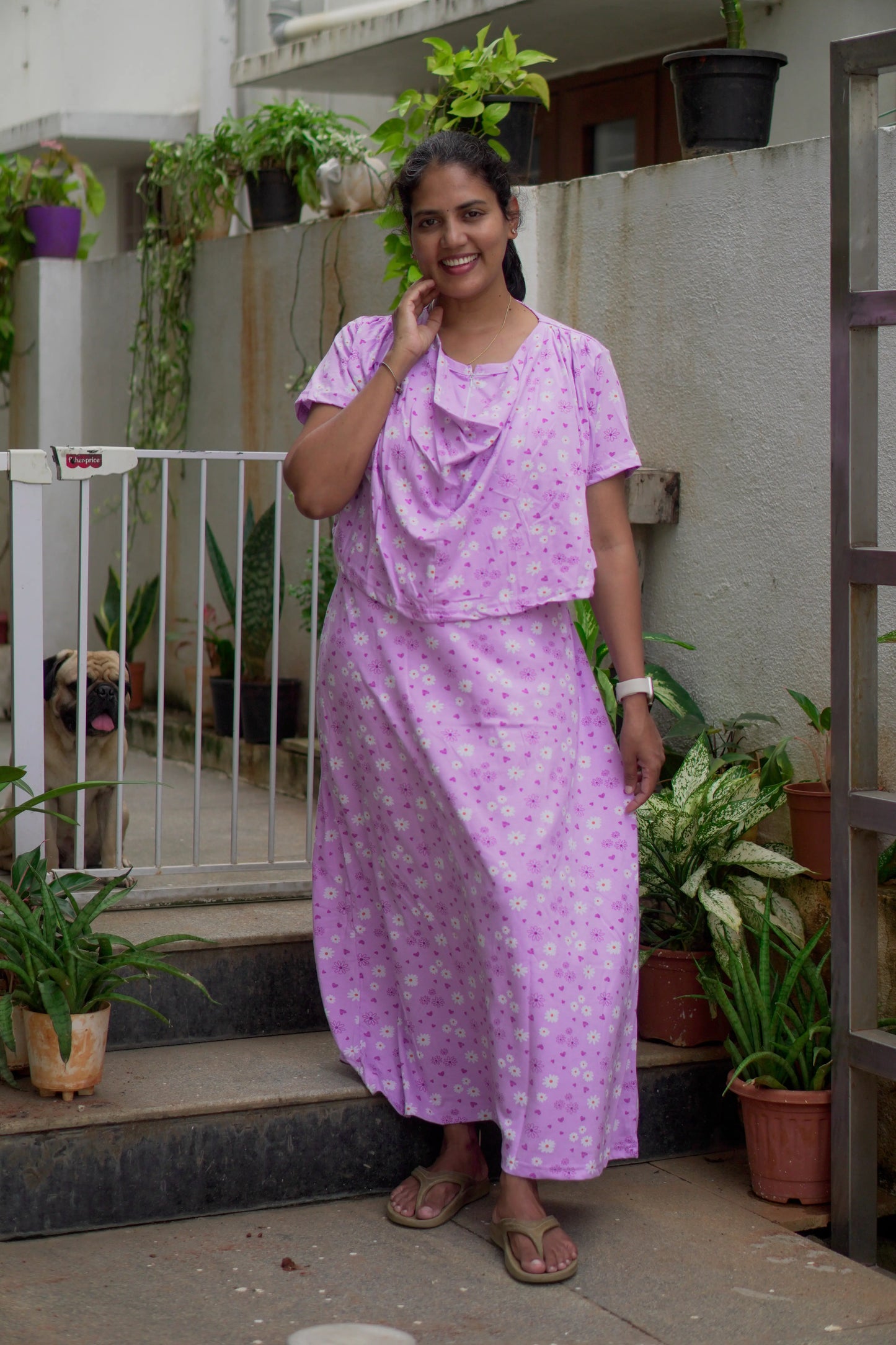 Daisy Daydream Dupatta Feeding Nighty