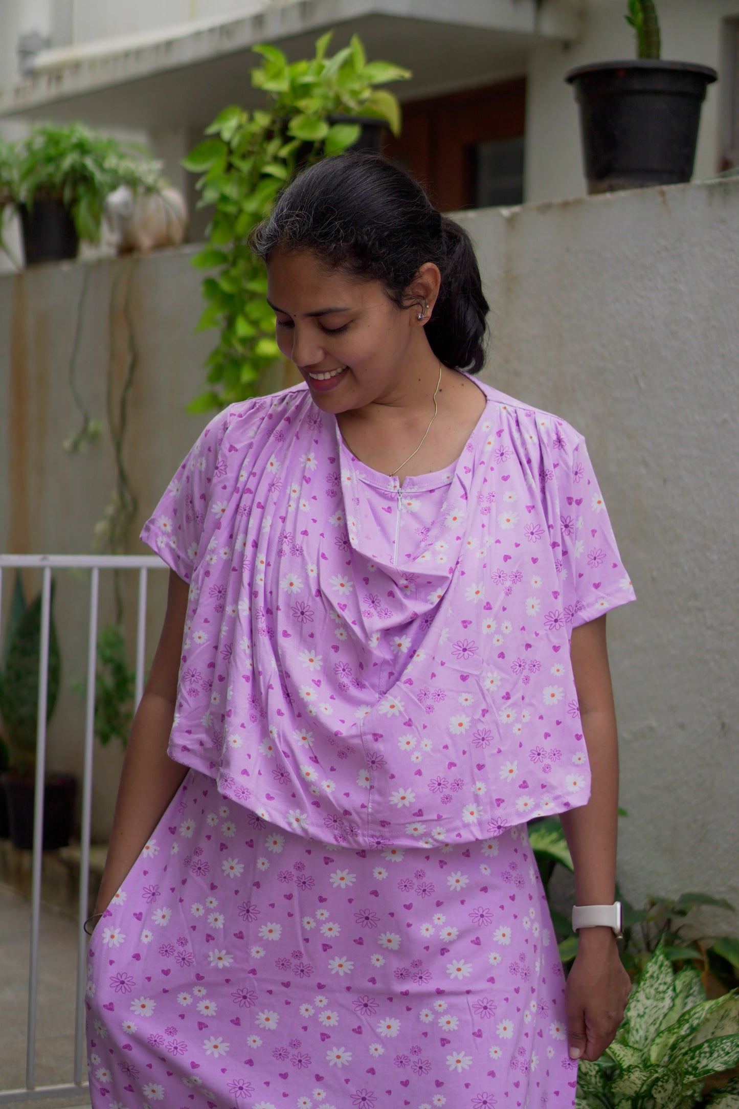 Daisy Daydream Dupatta Feeding Nighty