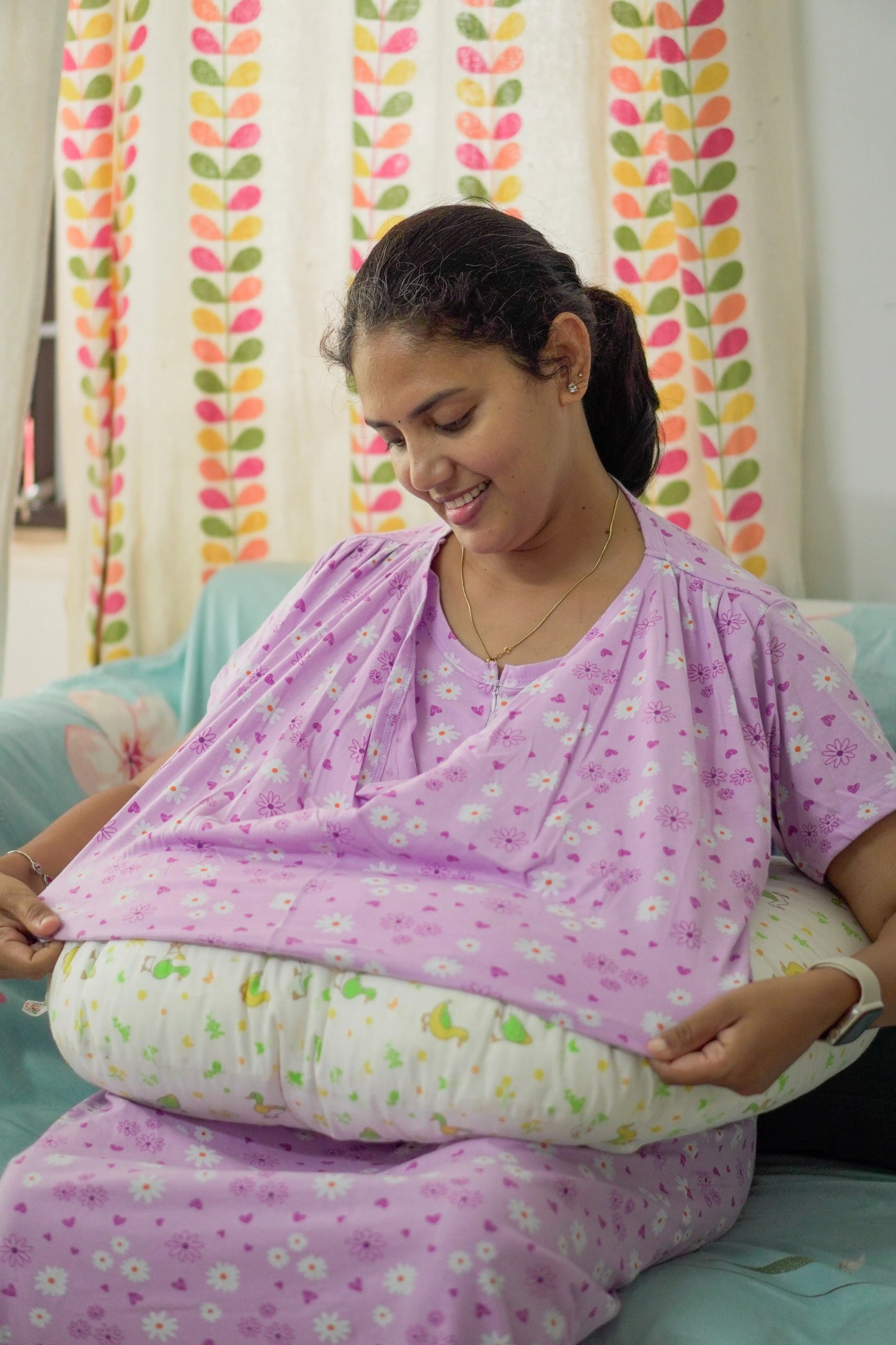 Daisy Daydream Dupatta Feeding Nighty