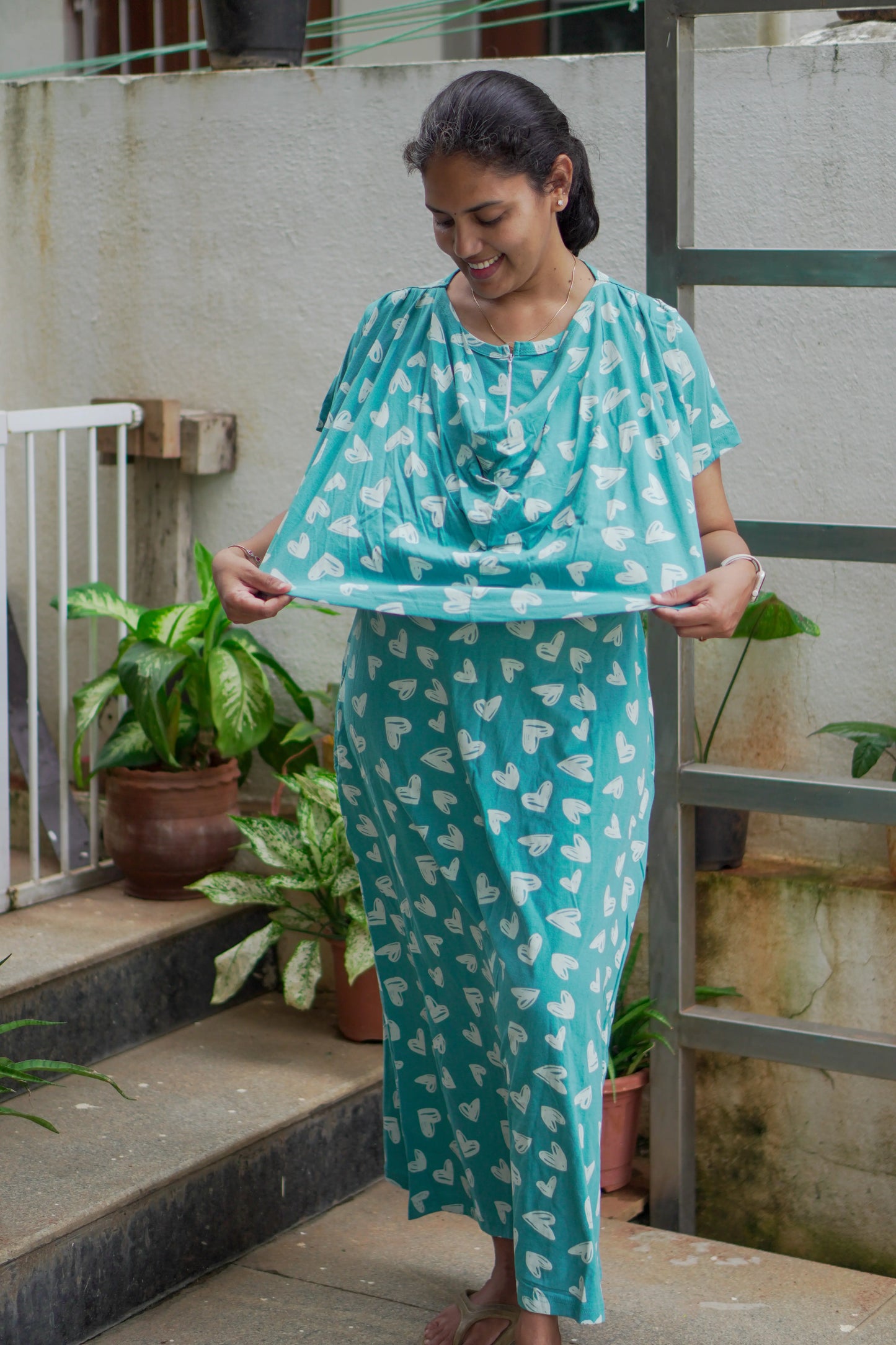 Tender Hearts Dupatta Feeding Nighty
