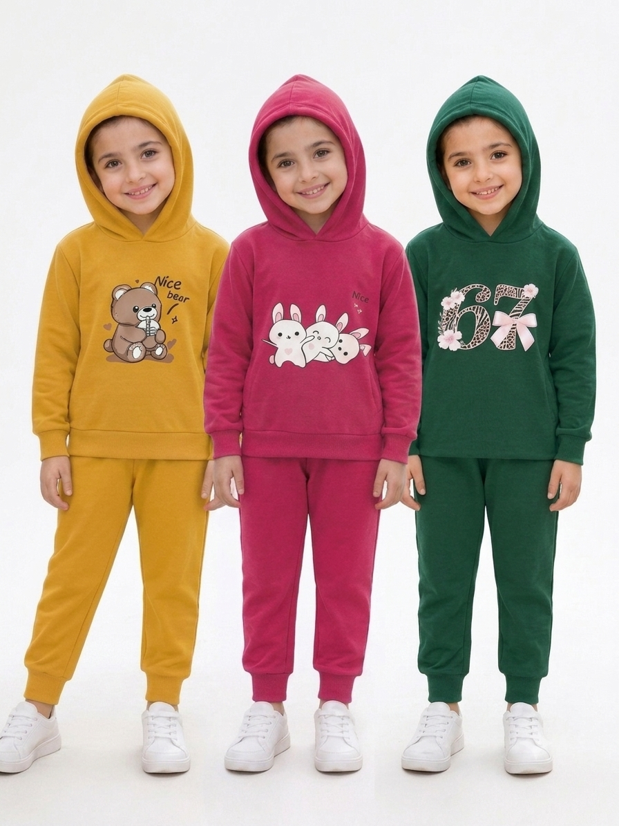 Unisex Hoodie Combo pack of 3 ( yellow, pink and green)