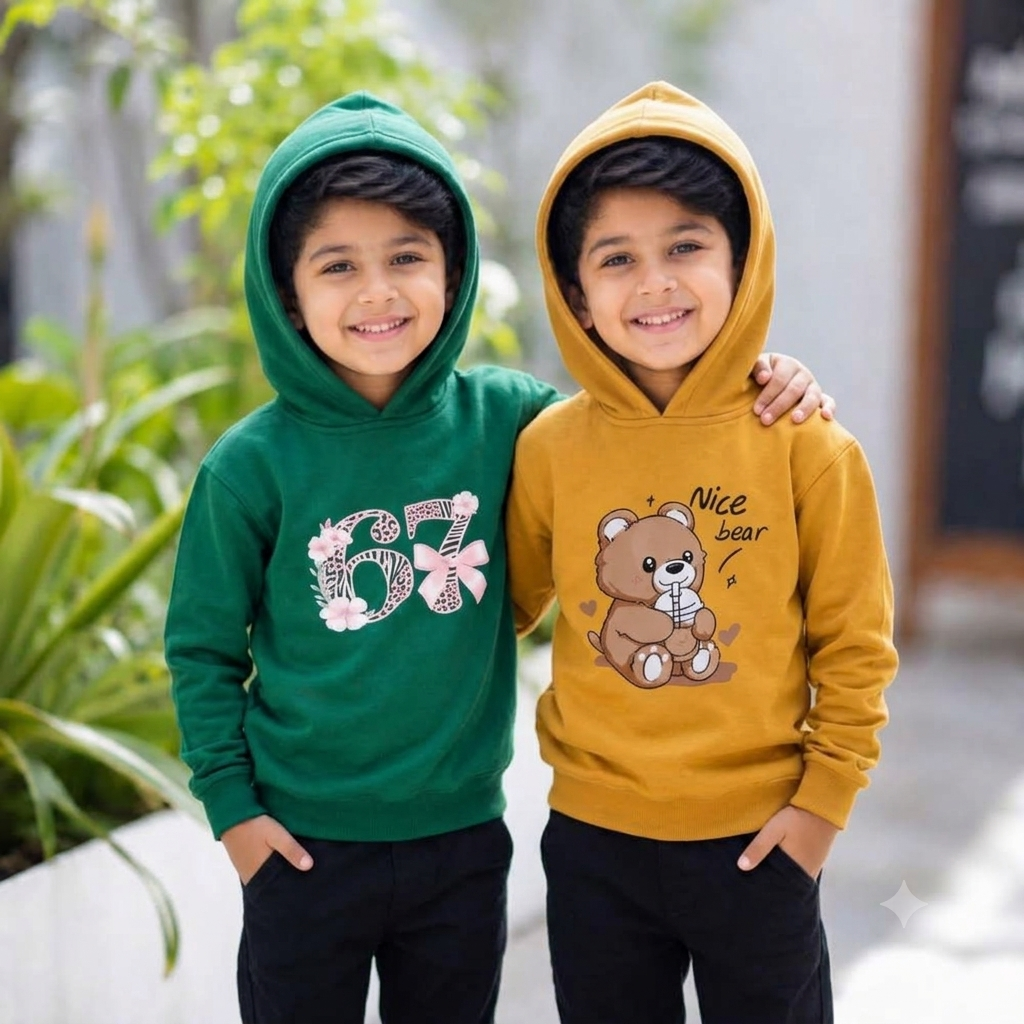 Unisex Hoodie Combo pack of 2 ( yellow and green)