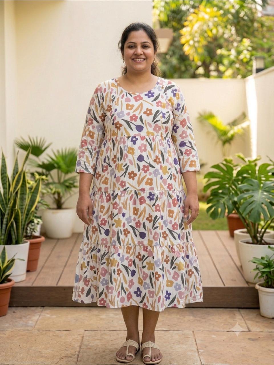 Feeding denim kurta
