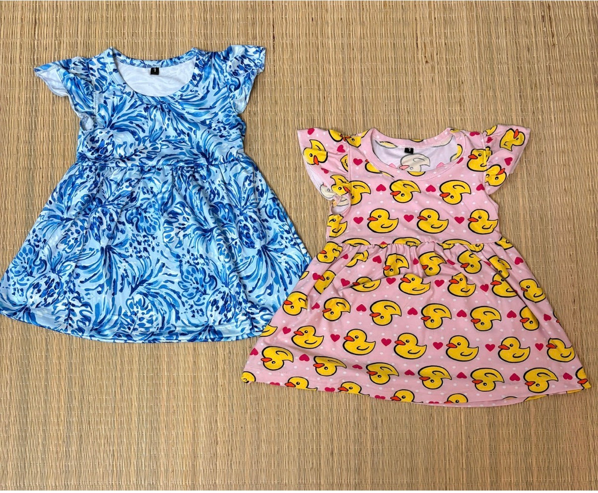 Rib Frock for Girls (Minimum purchase 2 pcs)