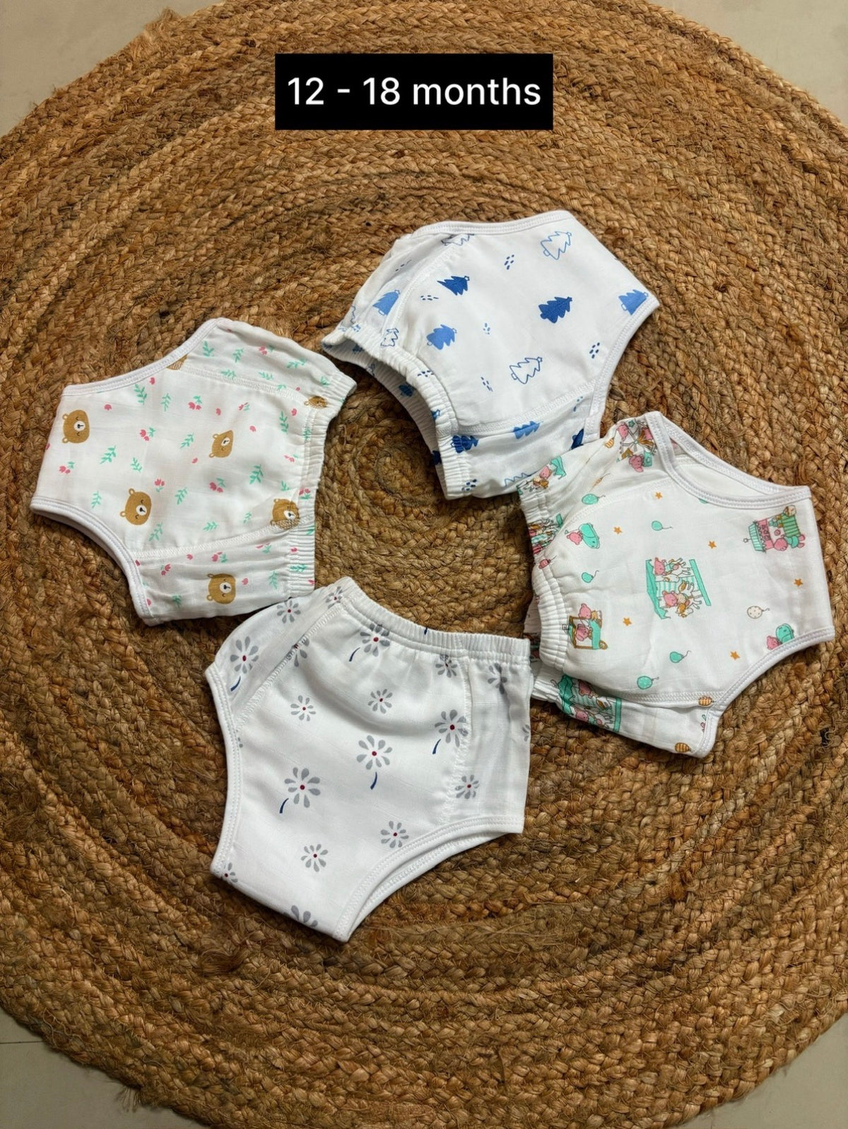 Muslin padded underwear pack of 2pcs