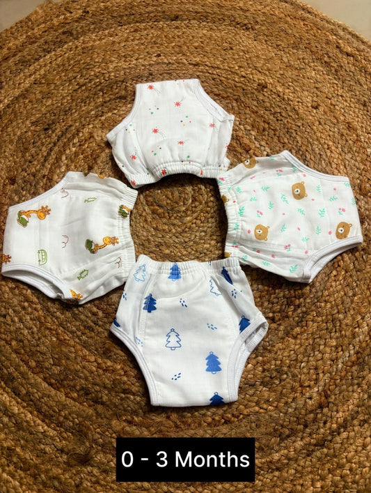 Muslin padded underwear pack of 2pcs