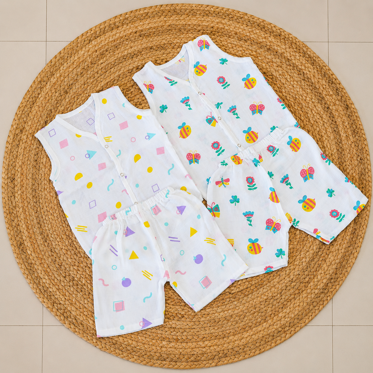 Muslin Trouser Set for Kids (Pack of two)