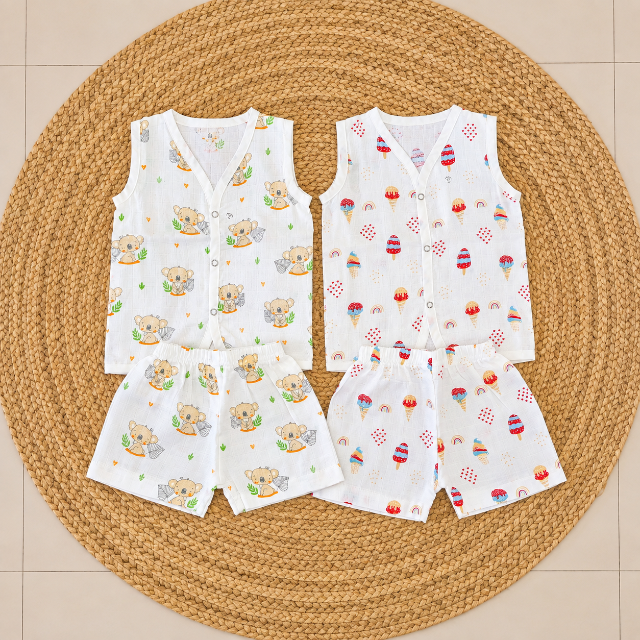 Muslin Trouser Set for Kids (Pack of two)