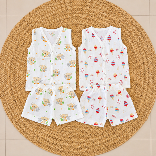 Muslin Trouser Set for Kids (Pack of two)