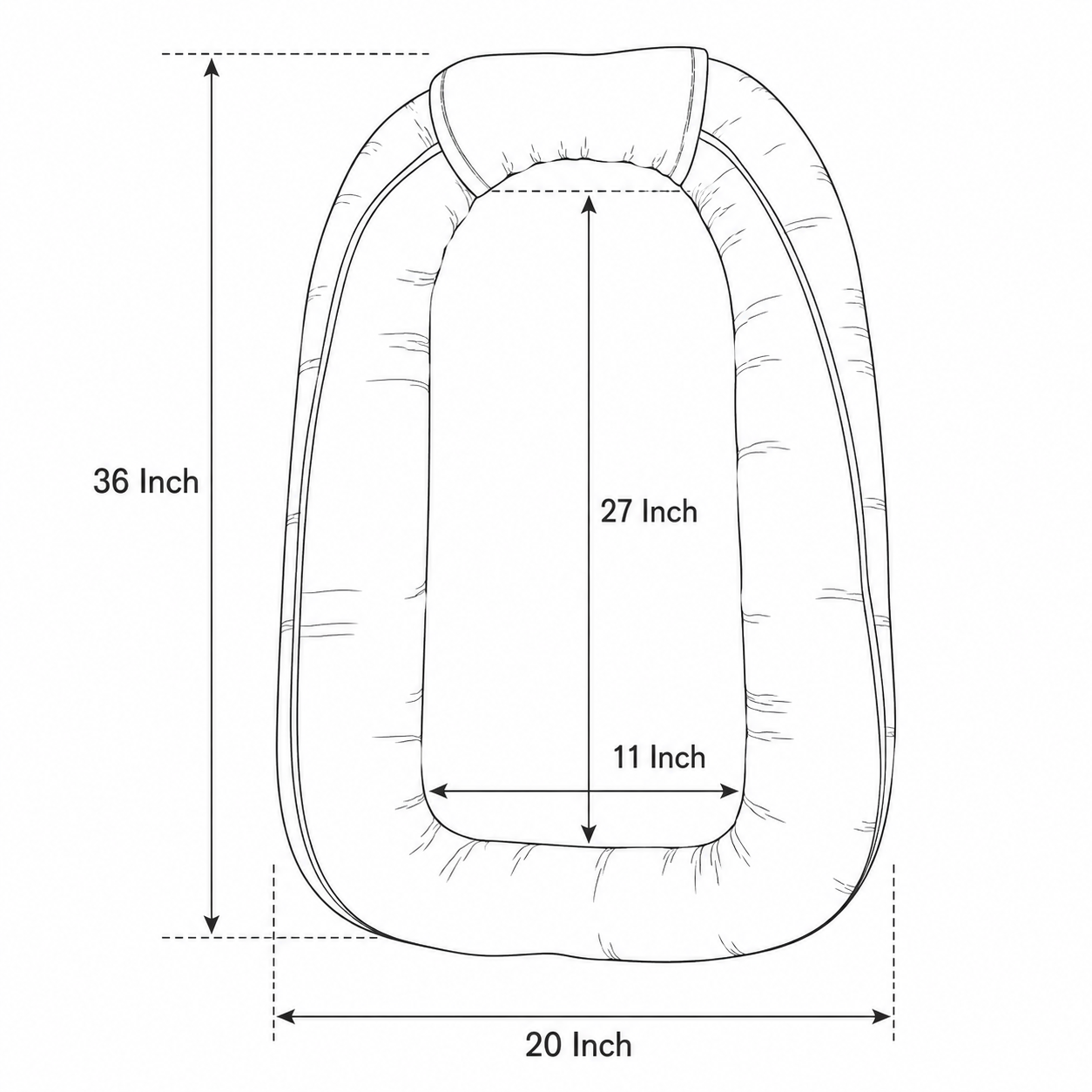 Solid Orange Cozy Baby Nest Bed
