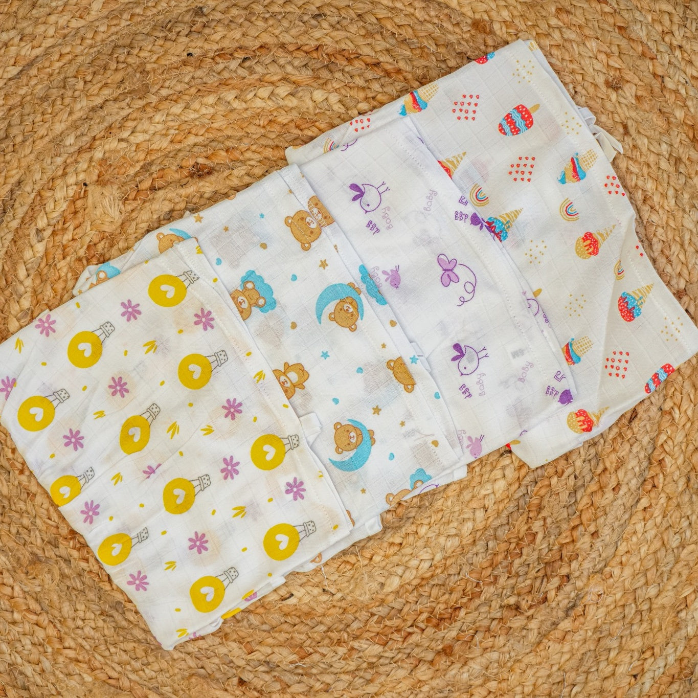 Muslin Knotted Frock for Kids (Pack of four)