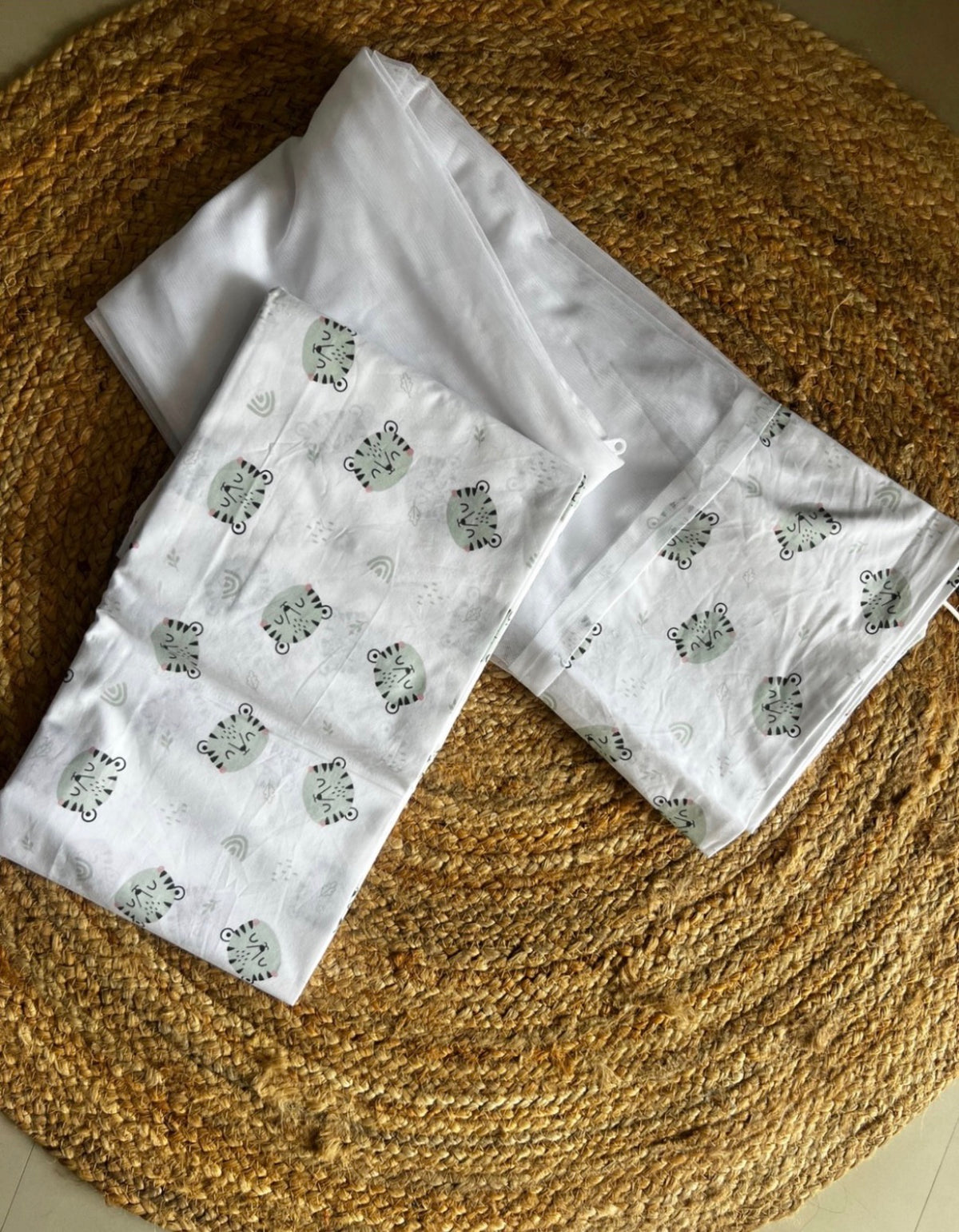 Traditional Thottil with matching mosquito net