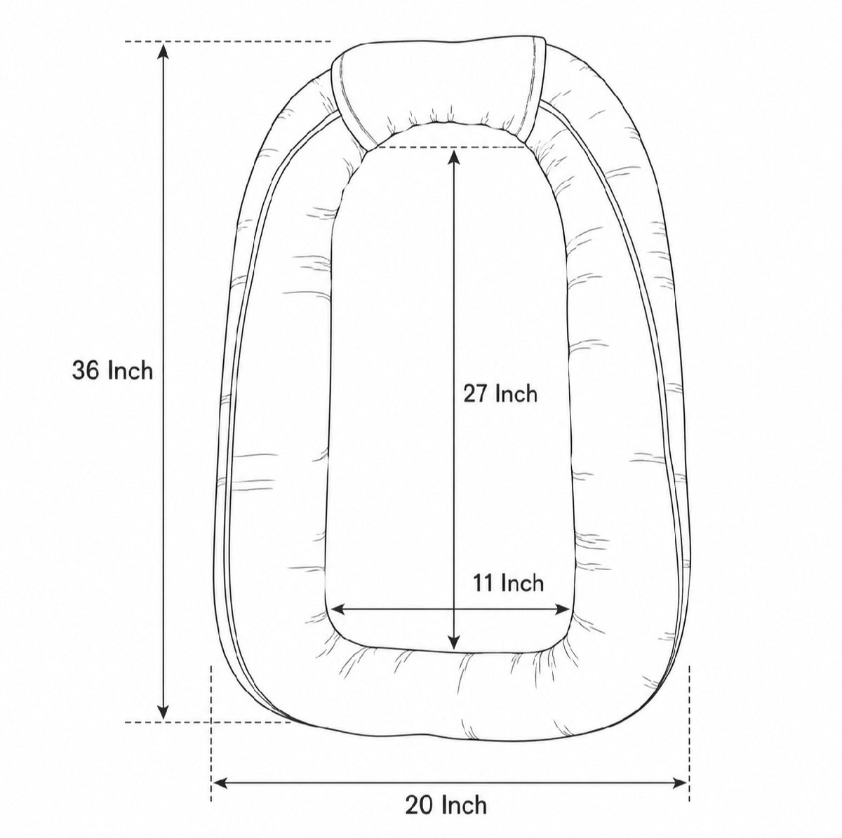 Green Baby Nest Bed – Cozy & Comfortable