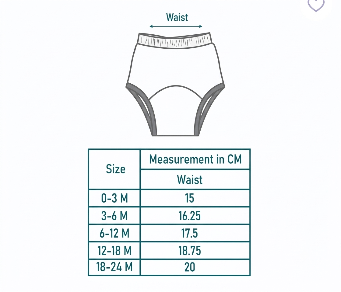Muslin padded underwear pack of 2pcs