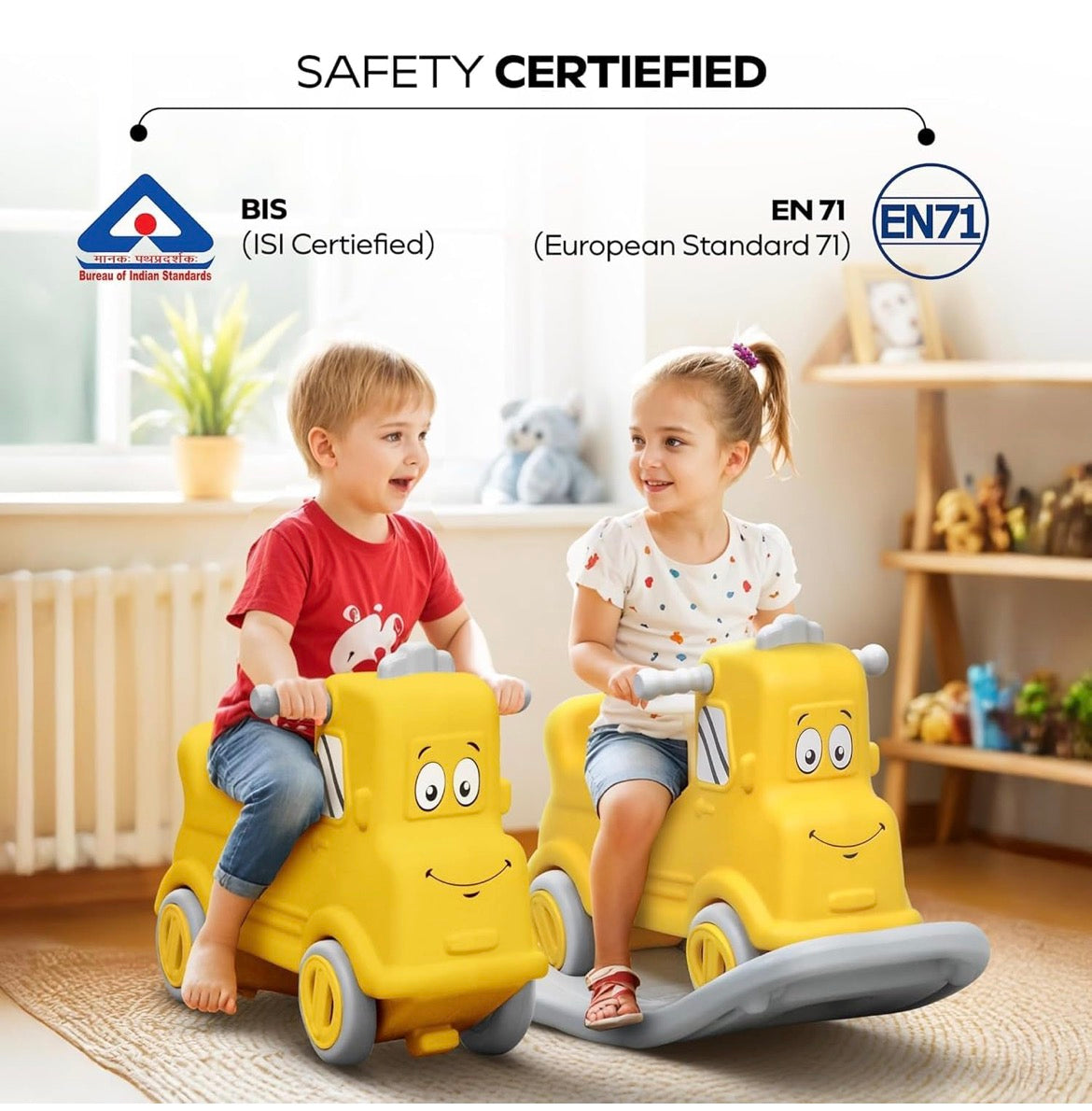 3-in-1 Rock & Roll Ride-On Push Car for Kids