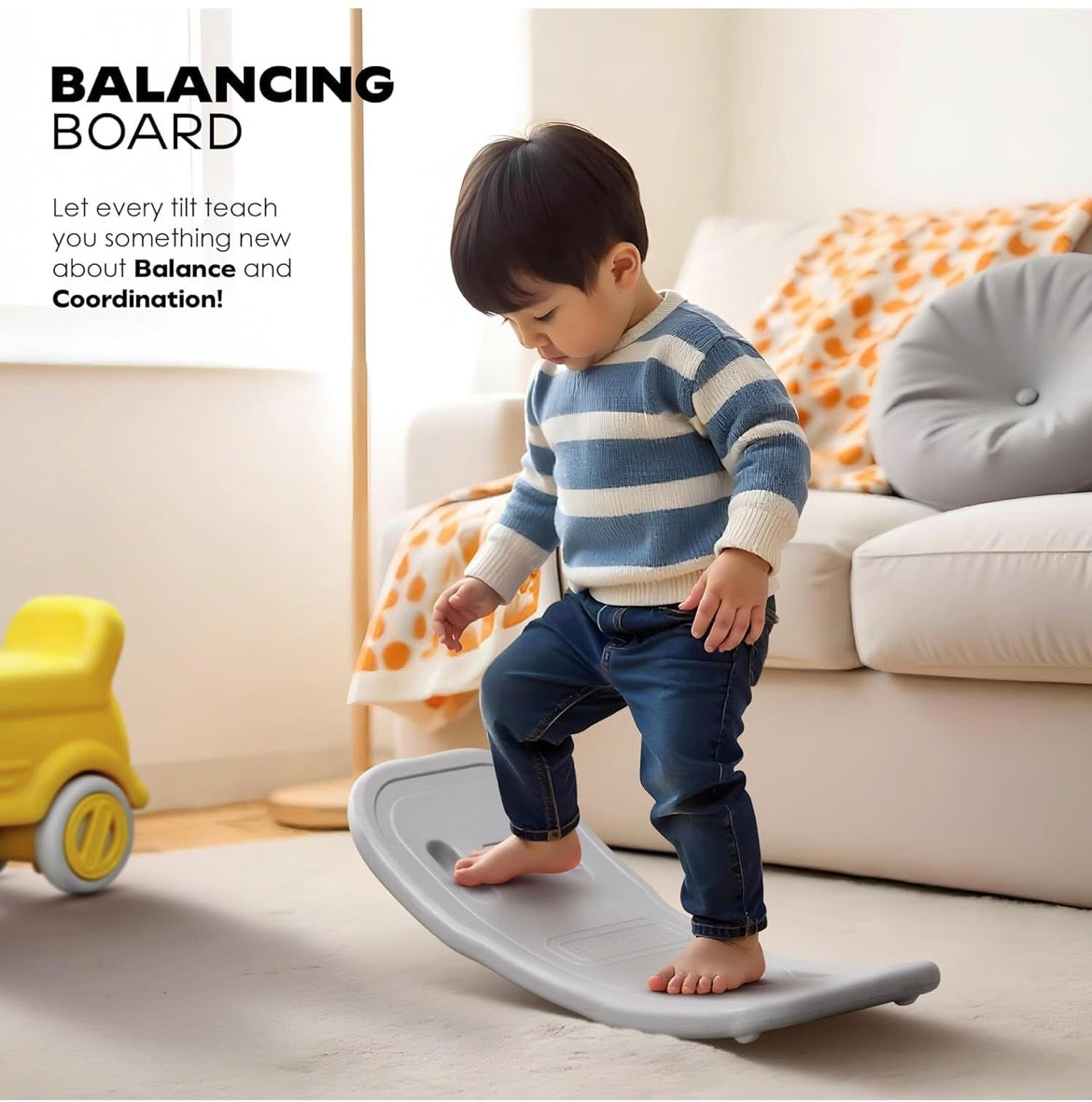 3-in-1 Rock & Roll Ride-On Push Car for Kids