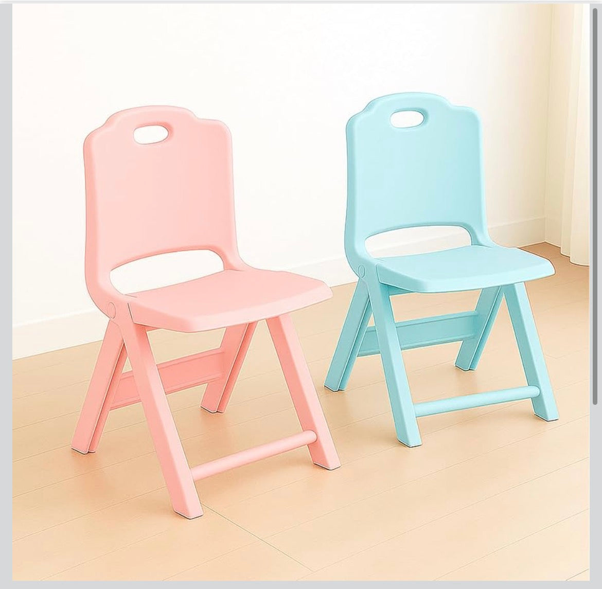 Blue & Pink Foldable Kids Chair | Push Car for 1 – 5 Years