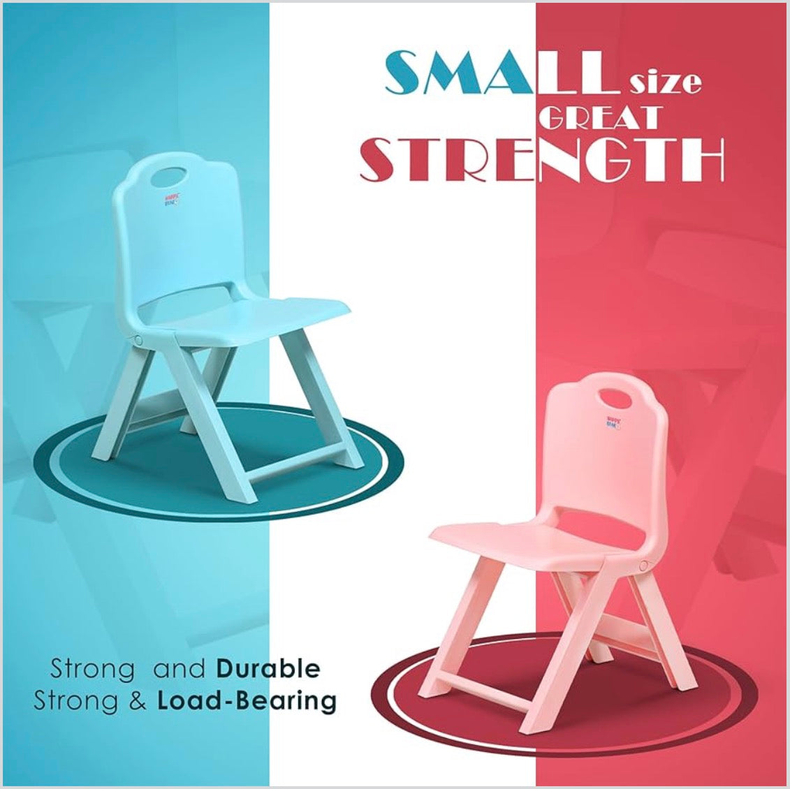 Blue & Pink Foldable Kids Chair | Push Car for 1 – 5 Years