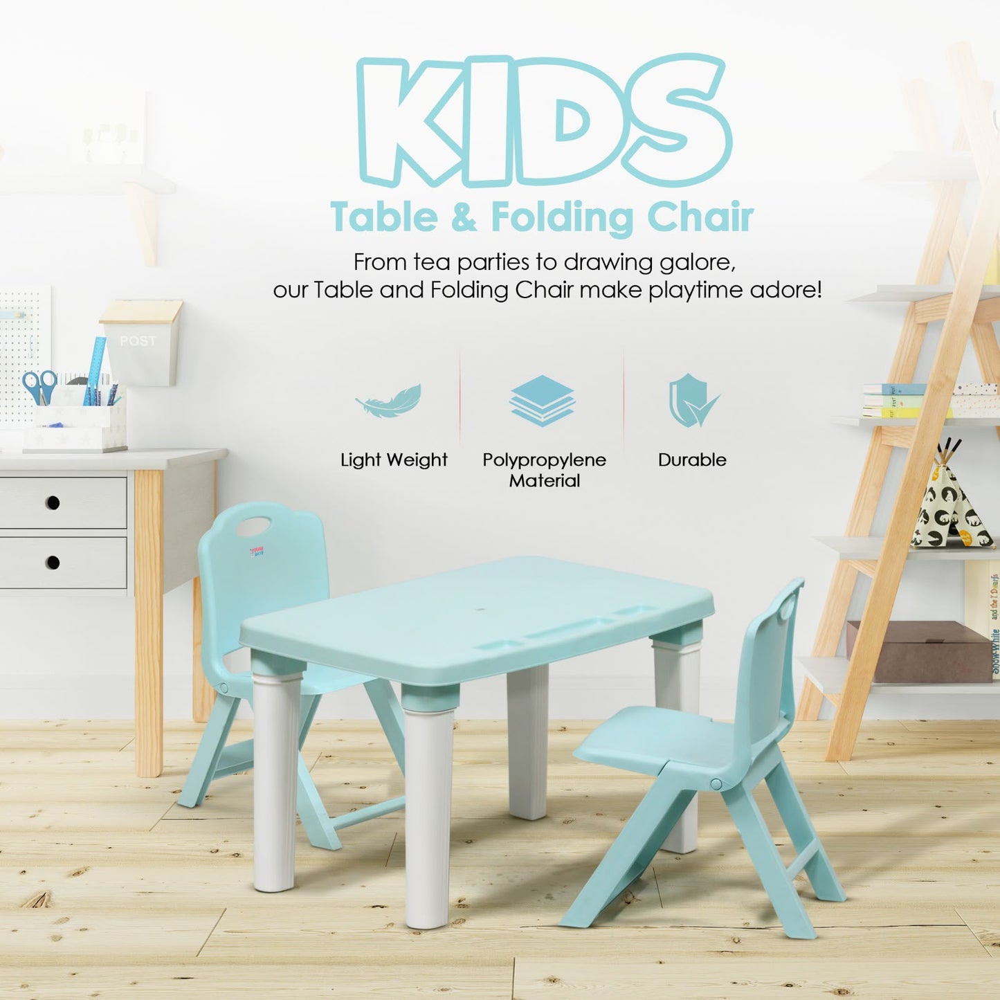 Kids Table & Chair Set | Strong & Durable Plastic Study Table