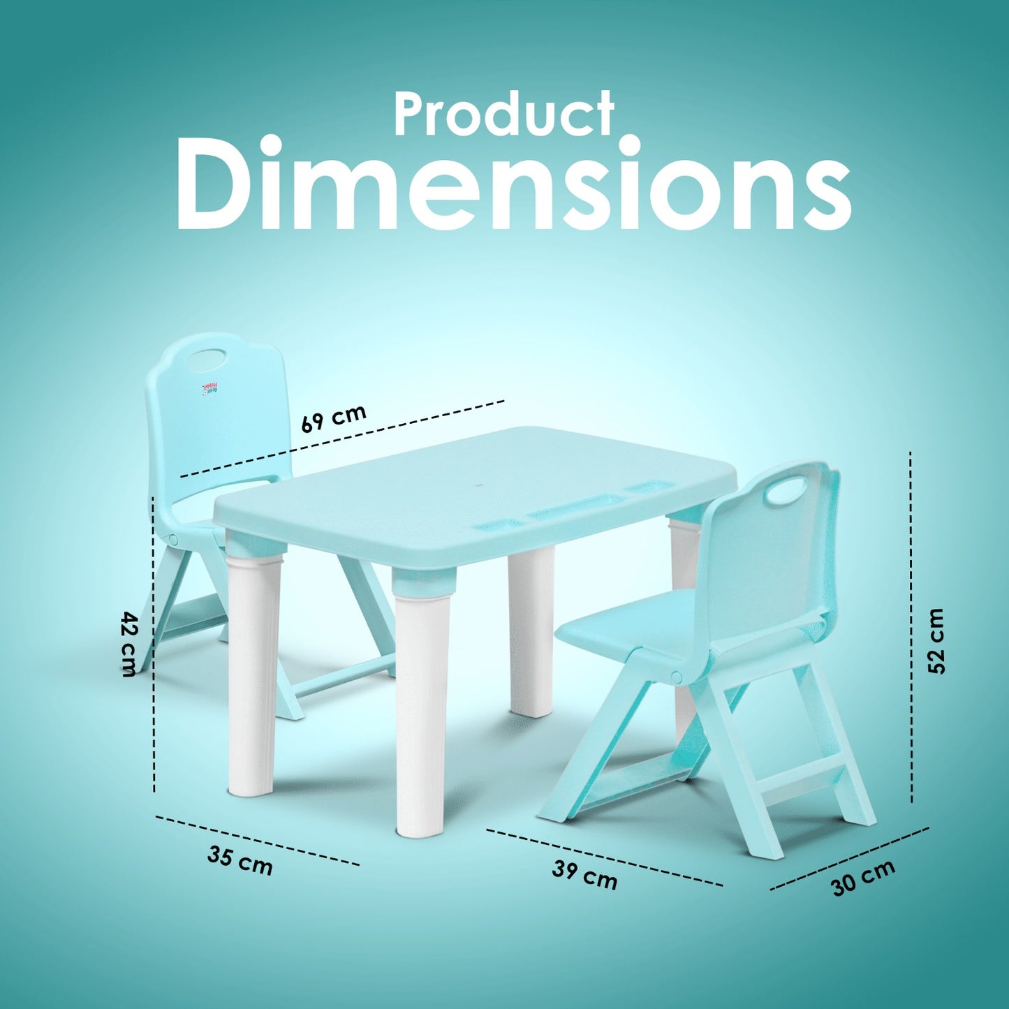 Kids Table & Chair Set | Strong & Durable Plastic Study Table
